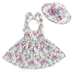 1-8Y Girls Dress with Hat