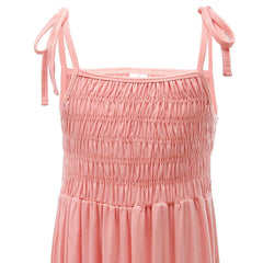 Girls Ruffles Pink Halter Dress