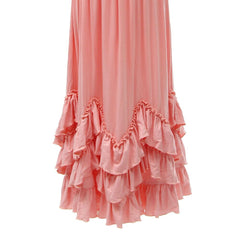 Girls Ruffles Pink Halter Dress