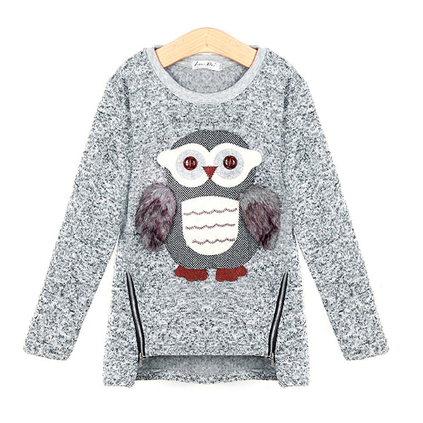 Girls Owl Sweater