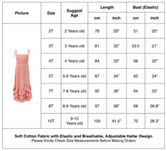 Girls Ruffles Pink Halter Dress