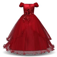 Girls Flower Princess Dress