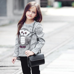 Girls Owl Sweater