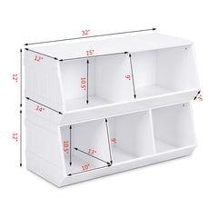 2-Set Kids Toy Storage Rack