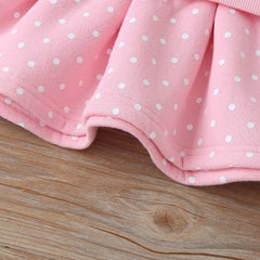 2Pcs Deer Pink Top + Skirt