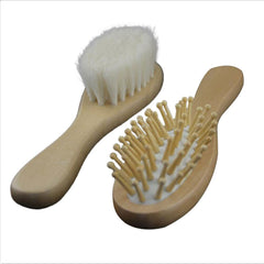 2 Pcs Baby Wooden Hairbrush