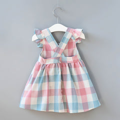 Girls Plaid Summer Dress