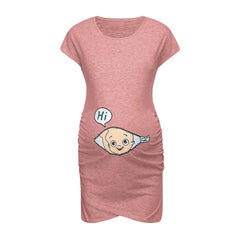 Cartoon Baby Face Pregnancy Dress