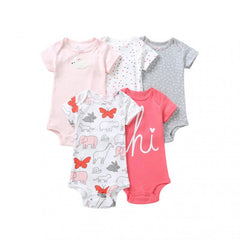 5 Pcs/lots Baby Unisex Rompers