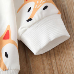 2pcs 9M-4T Baby Girls Fox Jumper + Pants