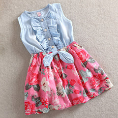 3-9 Years Girls Floral Summer Dress