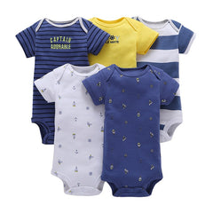 5 Pcs/lots Baby Unisex Rompers