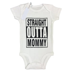 "STRAIGHT OUTTA MOMMY" Summer Baby Bodysuit