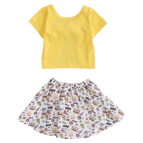 2pc Summer Girls TShirt+Skirt