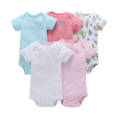 5 Pcs/lots Baby Unisex Rompers