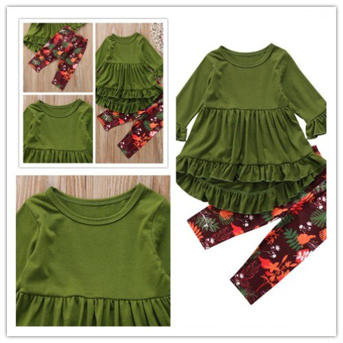 2 Pcs 2-7Y Girls Outfits