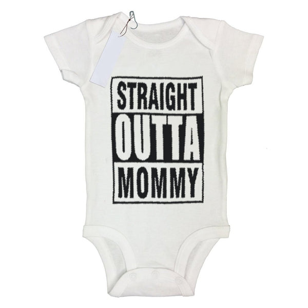 "STRAIGHT OUTTA MOMMY" Summer Baby Bodysuit