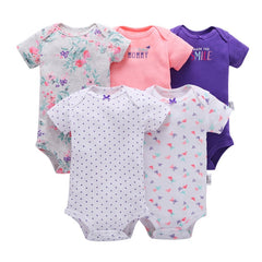 5 Pcs/lots Baby Unisex Rompers