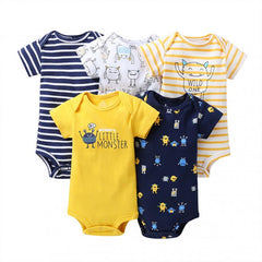 5 Pcs/lots Baby Unisex Rompers