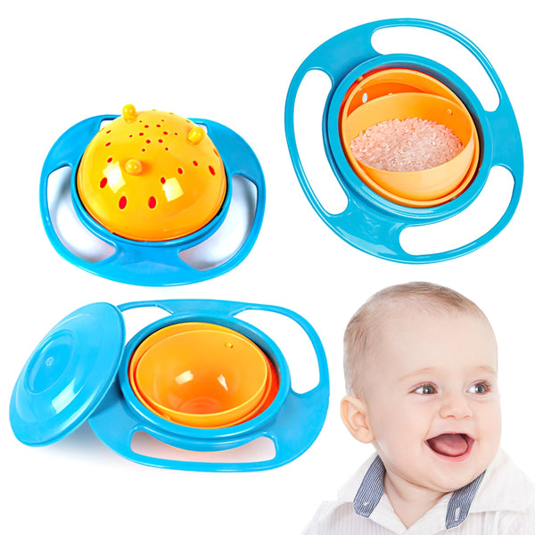 Baby Rotate Spill-Proof Solid Feeding Dishes