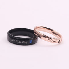 Her King & His Queen Promise Couple Rings