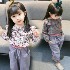 Girls Floral Tops + Pants Set