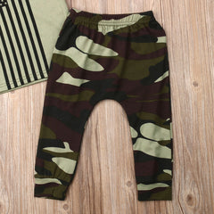 Boys Summer T-Shirts + Camouflage Pants Outfits