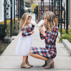 Mother Daughter Plaid Dress