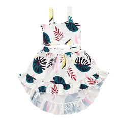 2 Pcs/set Girls Summer Leaf Tops + Skirt